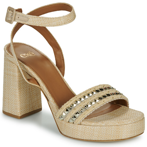 Sapatos Mulher Sandálias Exé Shoes 619-ANCONA-RAFFIA-BEIGE-GOLD Bege
