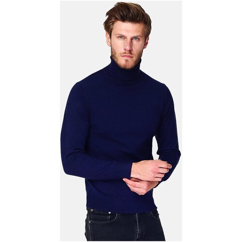 Textil Homem camisolas Le Cachemire Français CF-87_BLEU_NUIT Azul