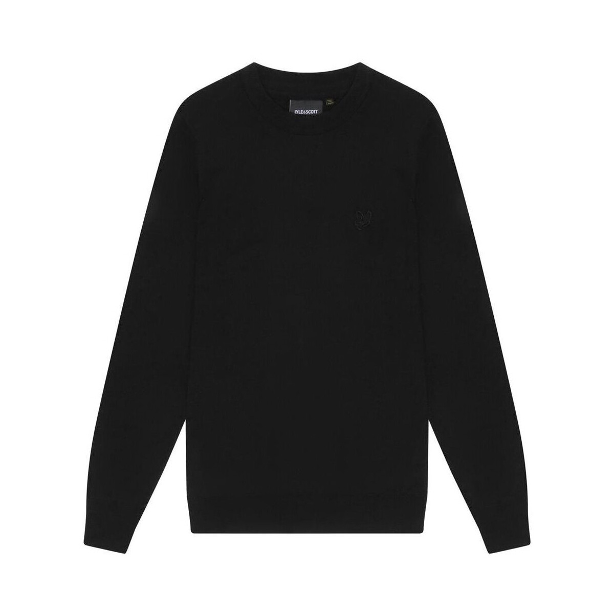 Textil Homem camisolas Lyle & Scott KN2121VC TONAL CREW MWRINO-Z86. BLACK Preto