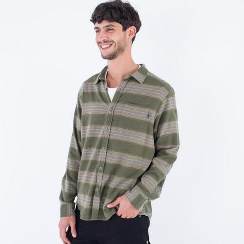 Hurley PORTLAND ORGANIC FLANNEL Verde