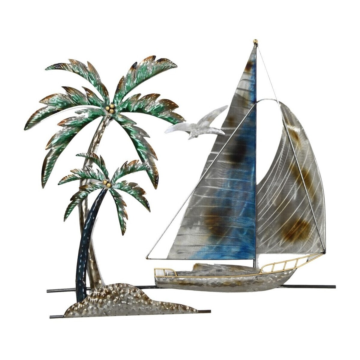 Casa Estatuetas Signes Grimalt Ornamento De Parede De Barco Azul
