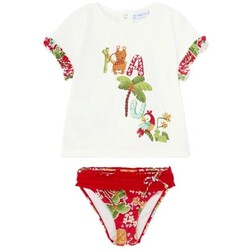 Textil Criança Conjunto Mayoral 1642 Conjunto camiseta culetin Rojo Vermelho