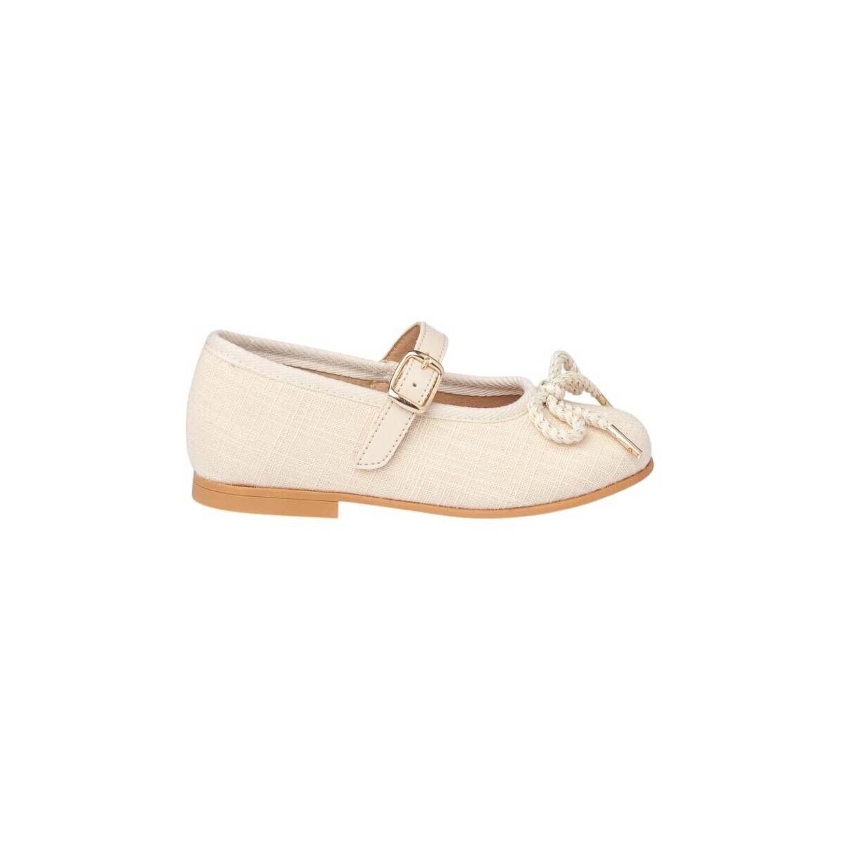 Sapatos Rapariga Sabrinas Angelitos 1557 BAILARINA LINO HEBILLA Beige Bege