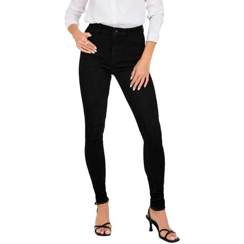 Textil Mulher Calças de ganga Only  Preto