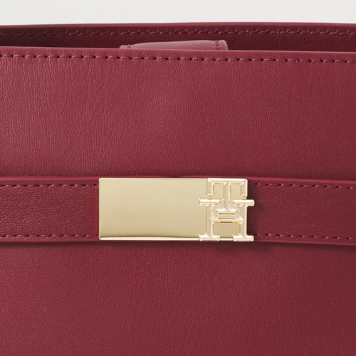 Tommy Hilfiger TH HERITAGE MINI SATCHEL Bordô