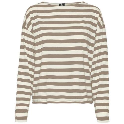 Textil Mulher T-shirts e Pólos Vero Moda  Castanho