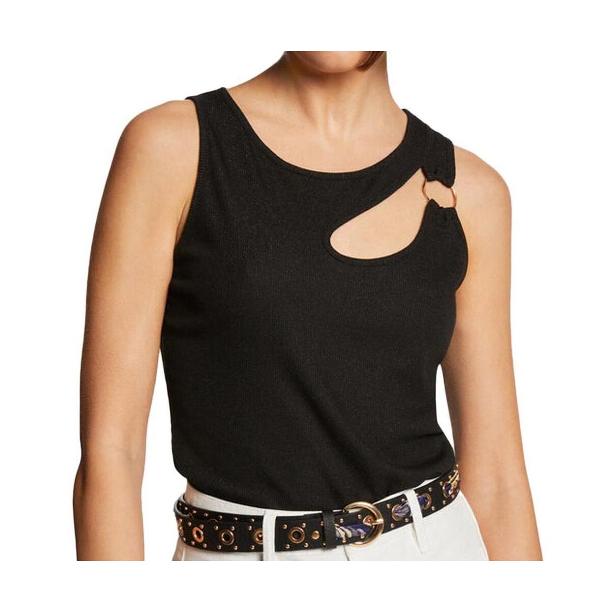 Textil Mulher Tops sem mangas Morgan  Preto