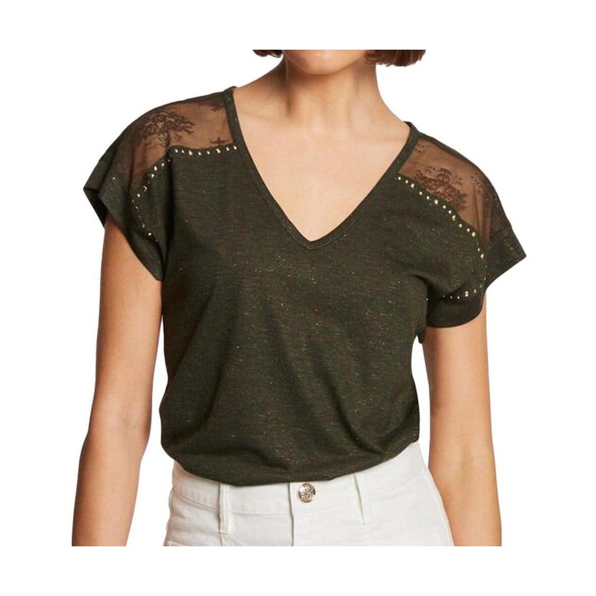 Textil Mulher T-shirts e Pólos Morgan  Verde