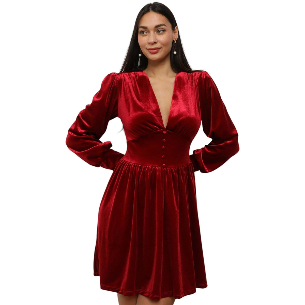 Textil Mulher Vestidos La Modeuse 73514_P173471 Vermelho