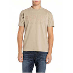 Textil Homem T-shirts e Pólos Replay M69310002372-803-7-1 Bege