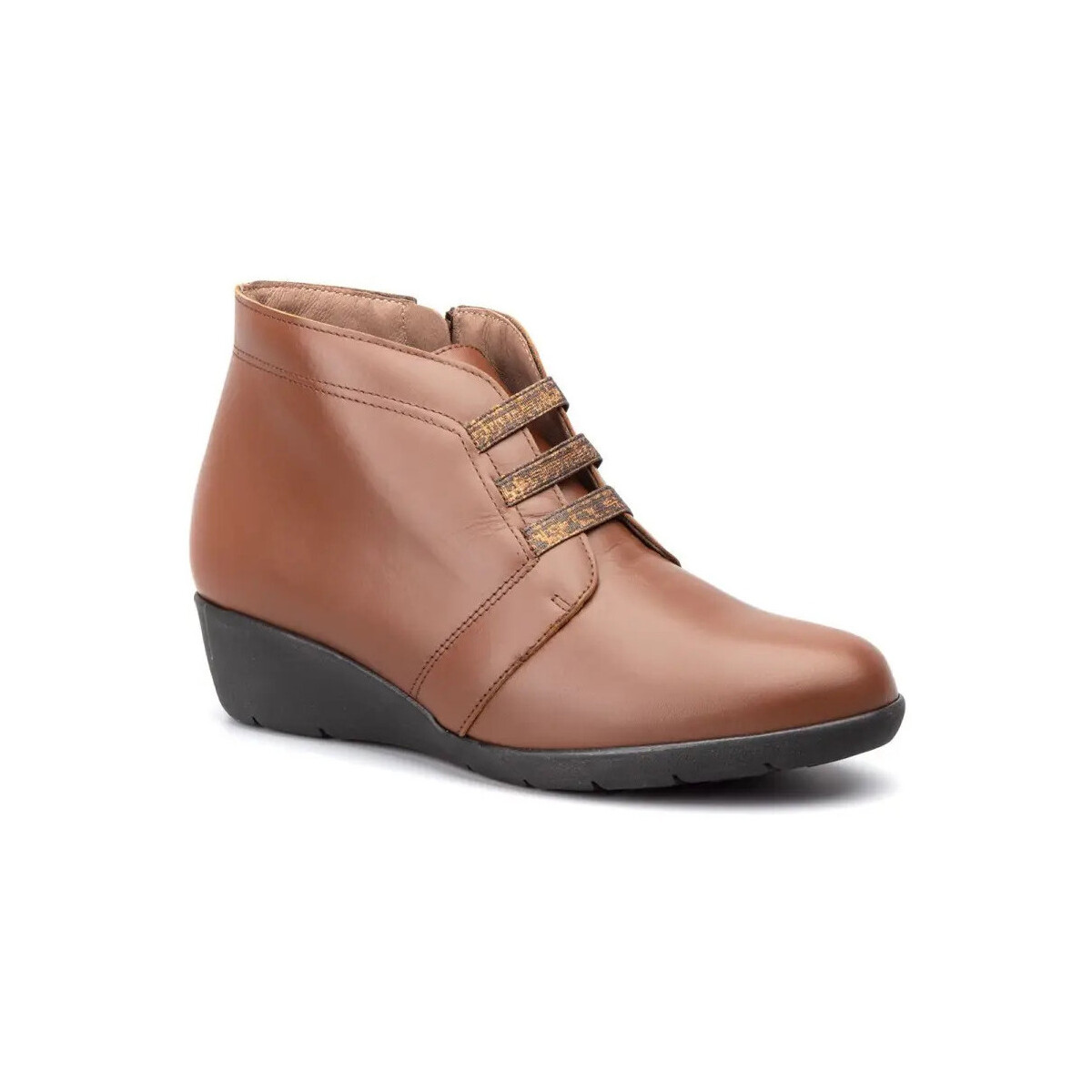 Sapatos Mulher Botins Cbp - Conbuenpie Botines de Piel by CBP Castanho