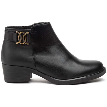 Sapatos Mulher Botins Cbp - Conbuenpie Botins clássicos de couro preto da CBP Preto