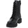 Sapatos Mulher Botins Éxodo Botins militares em pele preta Preto
