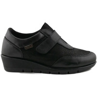 Sapatos Mulher Escarpim Amelie Sapatos de conforto de cunha em pele preta Preto