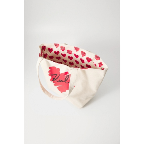 Karl Lagerfeld HEARTS REVERSIBLE SHOPPER Bege