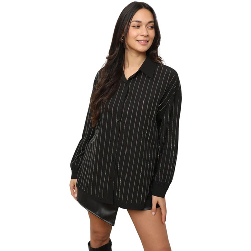 Textil Mulher camisas La Modeuse 73560_P173564 Preto