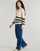 Textil Mulher Casacos de malha Petit Bateau BABACUIVRE Marinho / Cru