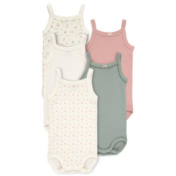 Textil Rapariga Bodies criança Petit Bateau 5 BODIES A BRETELLES ADELE Multicolor