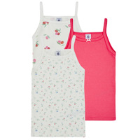 Textil Rapariga Tops sem mangas Petit Bateau 3 CHEMISES BRETELLES Rosa