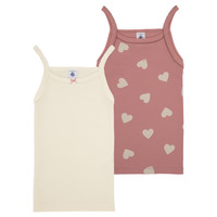 Textil Rapariga Tops sem mangas Petit Bateau 2 CHEMISES BRETELLES Rosa