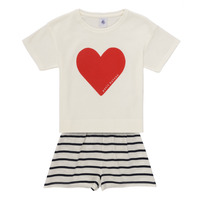 Textil Rapariga Pijamas / Camisas de dormir Petit Bateau BRUNETA Branco / Vermelho / Azul