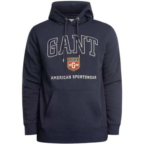 Textil Homem Sweats Gant Casaco com capuz gráfico Azul
