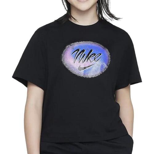 Textil Rapariga T-shirts e Pólos Nike  Preto