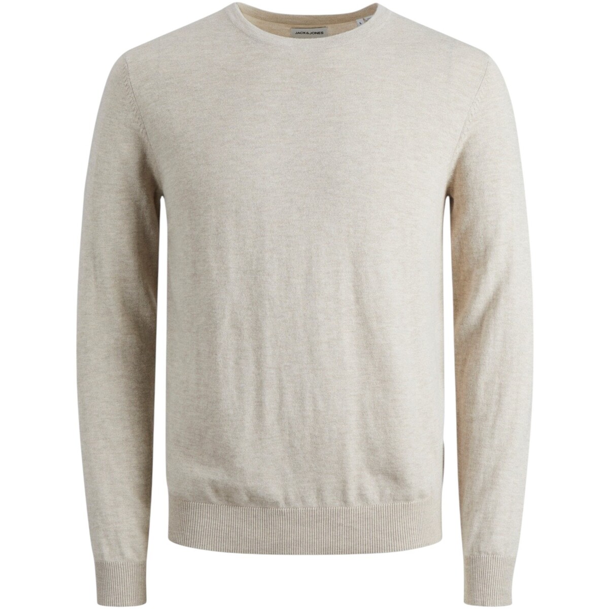 Textil Homem camisolas Jack & Jones JJEEMIL KNIT CREW NECK NOOS 12208364 Bege