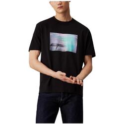 Textil Homem T-Shirt mangas curtas Calvin Klein Jeans  Preto