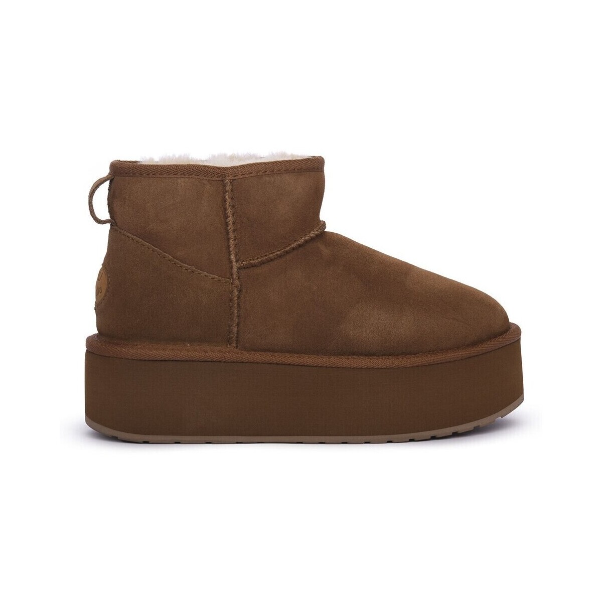 Sapatos Mulher Botins EMU Stinger Micro Flatform Castanho