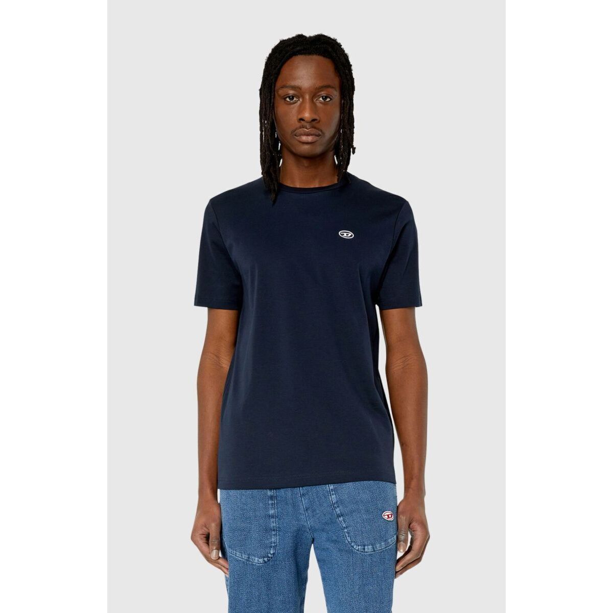 Textil Homem T-shirts e Pólos Diesel A03819 0AIJU T-JUST-DOVAL-86V Azul