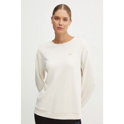 Textil Mulher Sweats Emporio Armani EA7 6DTM07 TJZBZ-1120 WHITE SAND Branco