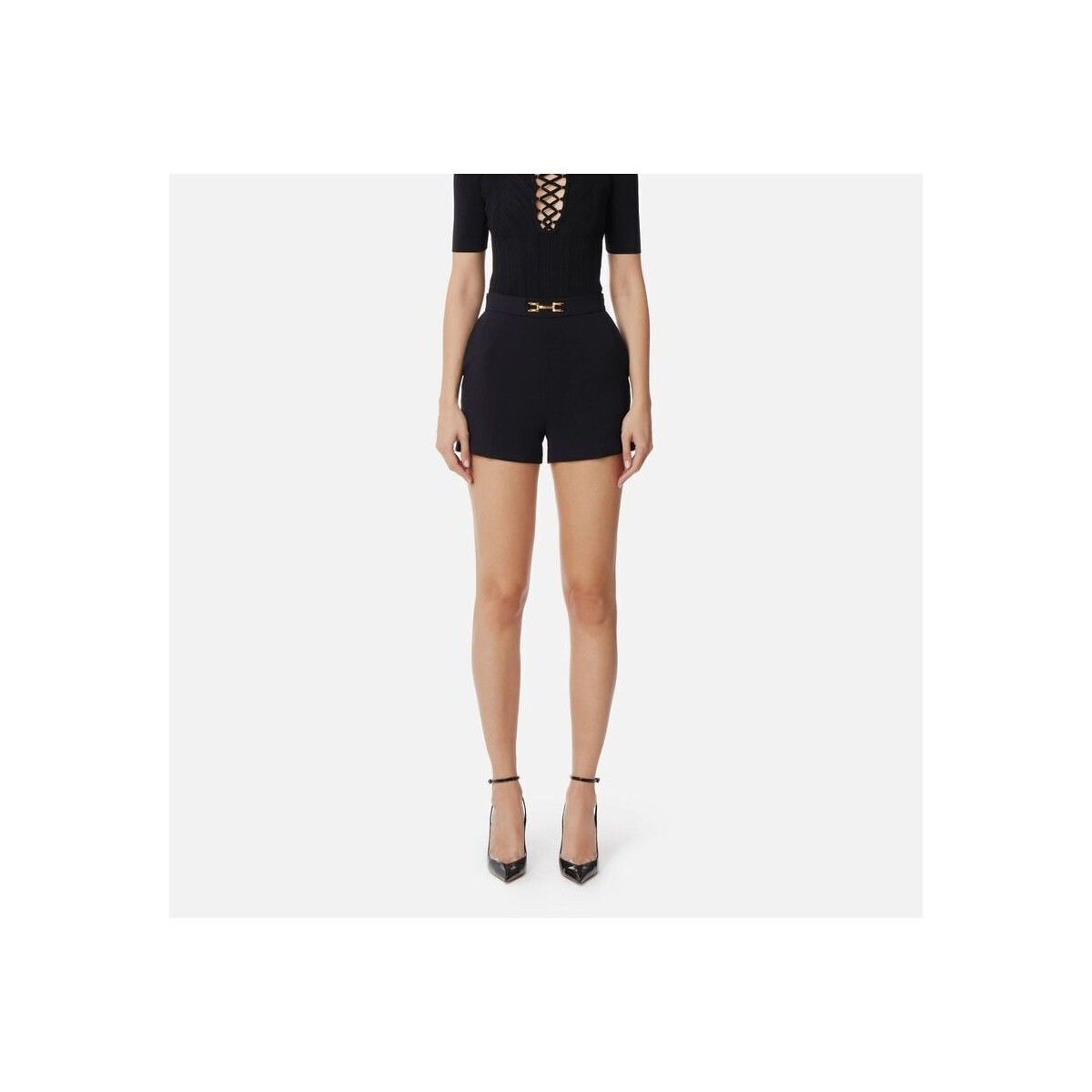 Textil Mulher Shorts / Bermudas Elisabetta Franchi SH00751E2-110 Preto