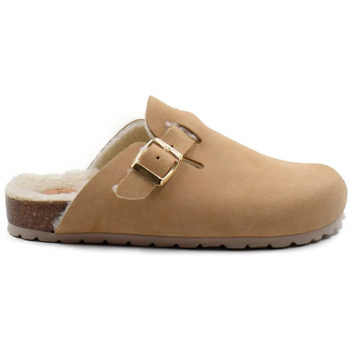 Sapatos Mulher Tamancos Biocomfort Socas de areia orgânica com pelo Bege