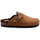 Sapatos Mulher Tamancos Biocomfort Socas ecológicas castanhas orgânicas com pelo Castanho
