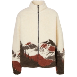 Textil Homem Jaquetas Jack & Jones 12275237 JORMOUNTAIN TEDDY ZIP JACKET ECRU Bege