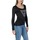 Textil Mulher T-Shirt mangas curtas Guess LS CN SHINY TRIANGLE W5RI65 J1314 Preto