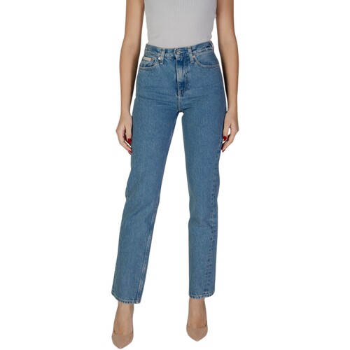 Textil Mulher Calças Jeans Calvin Klein Jeans HIGH RISE STRAIGHT J20J224996 Azul