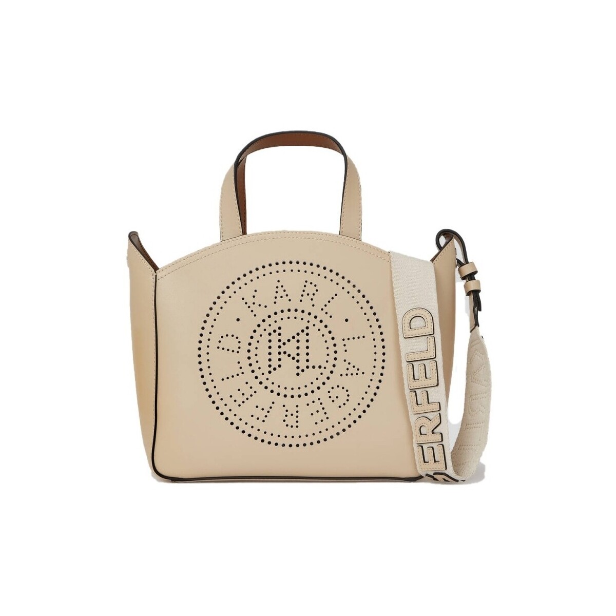 Malas Mulher Bolsa Karl Lagerfeld CIRCLE SM TOTE PERFORATED Bege