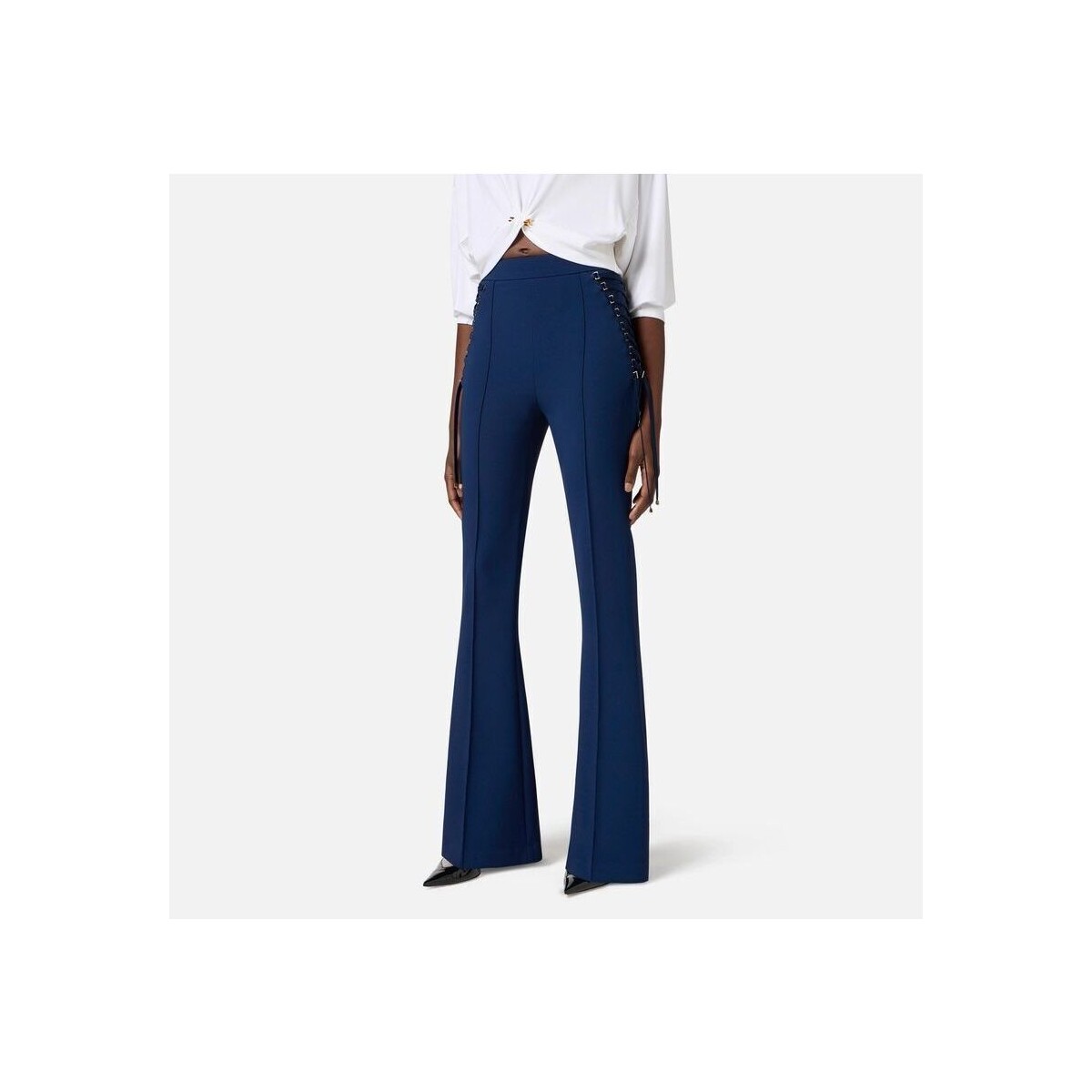 Textil Mulher Calças Elisabetta Franchi PA08351E2-DC8 Azul