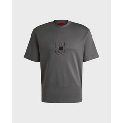 Textil Homem T-Shirt mangas curtas BOSS 50535499 DEBOSTAC Cinza