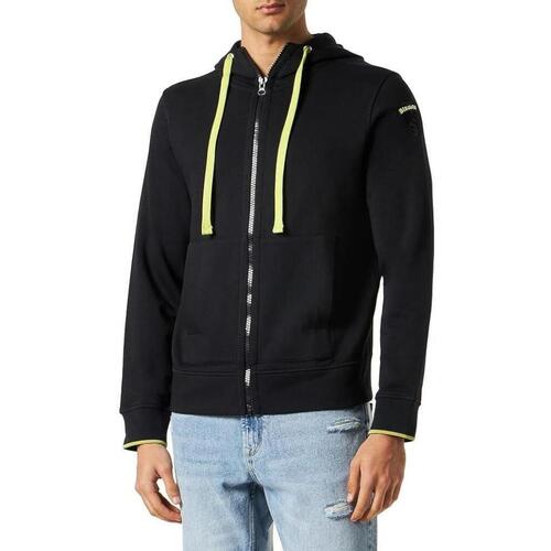 Textil Homem Sweats Blauer FELPA APERTA CAPPUCCIO Preto