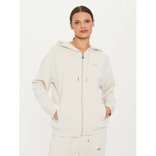 Textil Mulher Sweats Emporio Armani EA7 6DTM08 TJZBZ-1120 WHITE SAND Bege