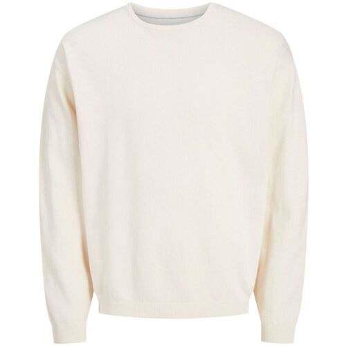 Textil Homem camisolas Jack & Jones 12269031 CALVIN-SEA SALT Bege
