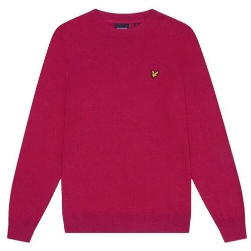 Lyle & Scott KN2110V MERINO CREW-X23. RICH BURGUNDY Vermelho