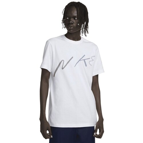 Textil Homem T-Shirt mangas curtas Nike Nsw Tee Club+ Hbr Branco