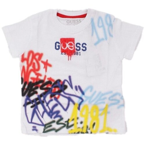 Textil Rapaz T-Shirt mangas curtas Guess N5RI11 K8HM4 Branco