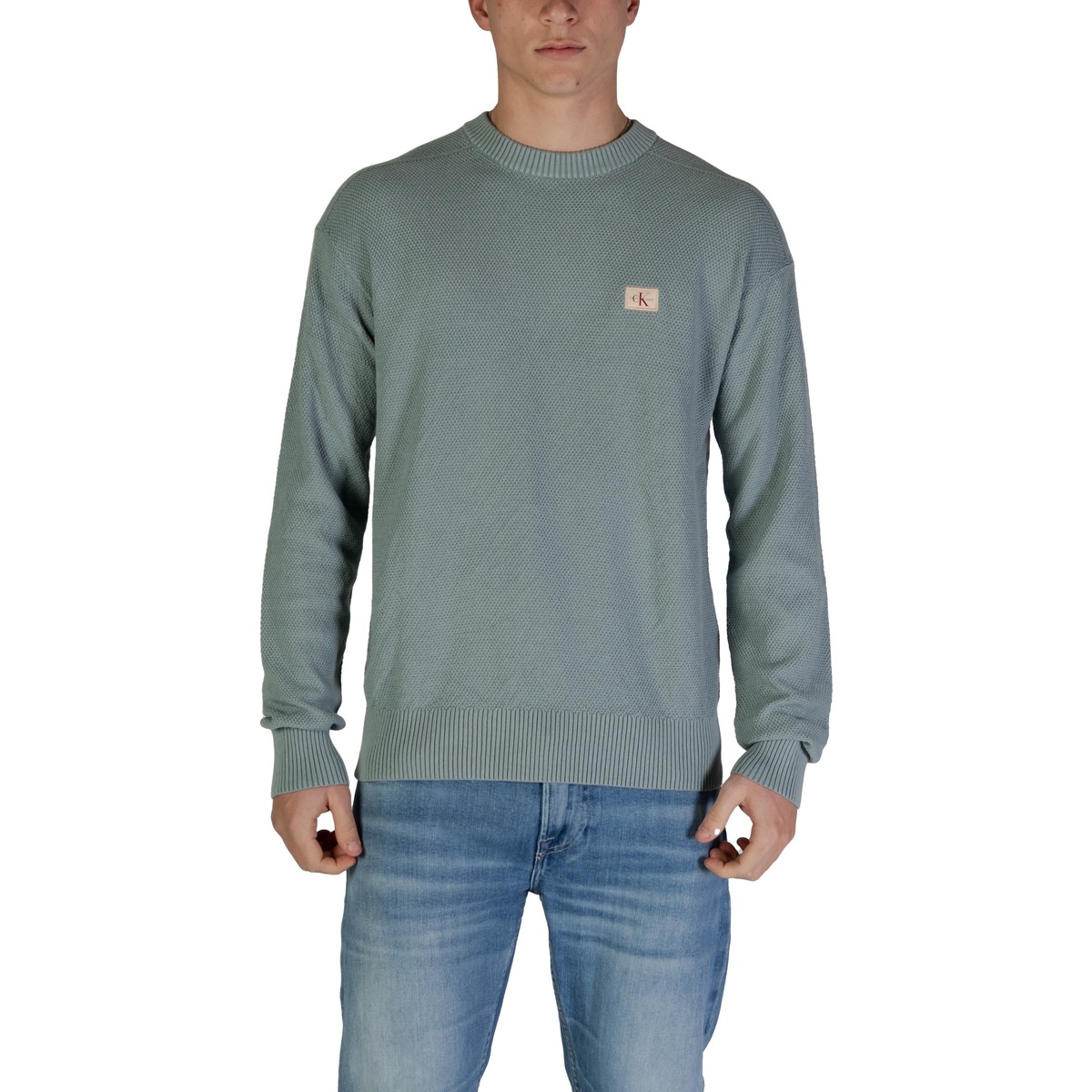 Textil Homem camisolas Calvin Klein Jeans CASUAL TEXTURE J30J326746 Verde