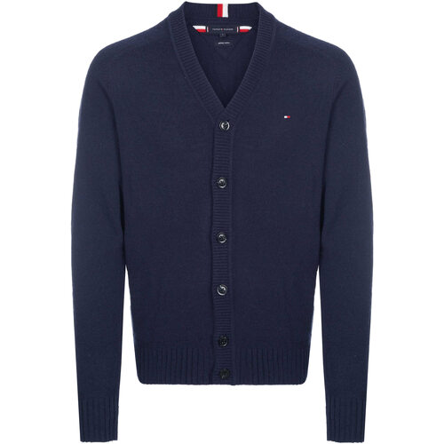 Textil Homem Casacos de malha Tommy Hilfiger  Azul