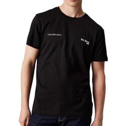 Textil Homem T-shirts e Pólos Calvin Klein Jeans  Preto